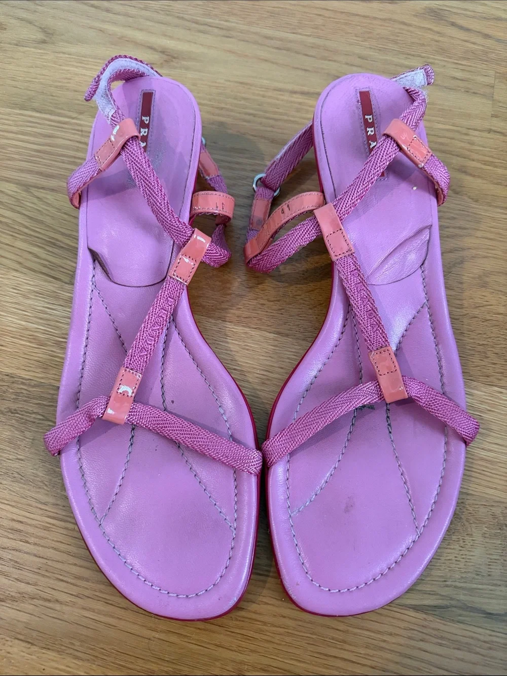 Prada Pink Kitten Heel Sandal